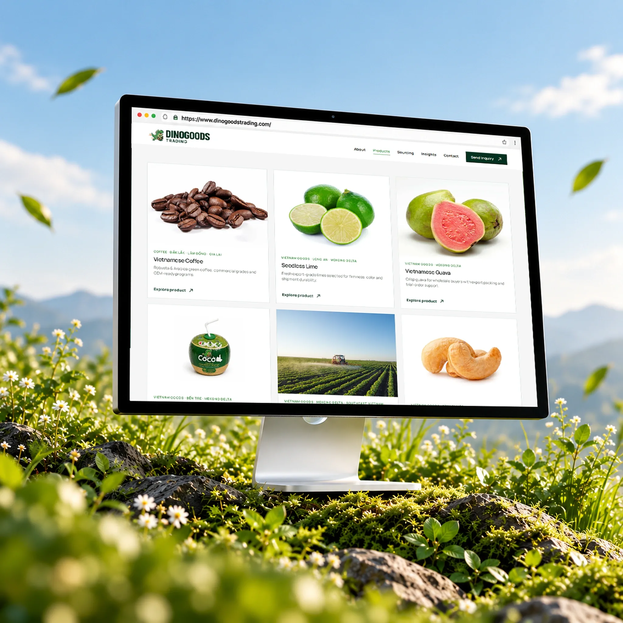 DINOGOODS Trading — Corporate Export Website — Product catalogue / desktop export experience