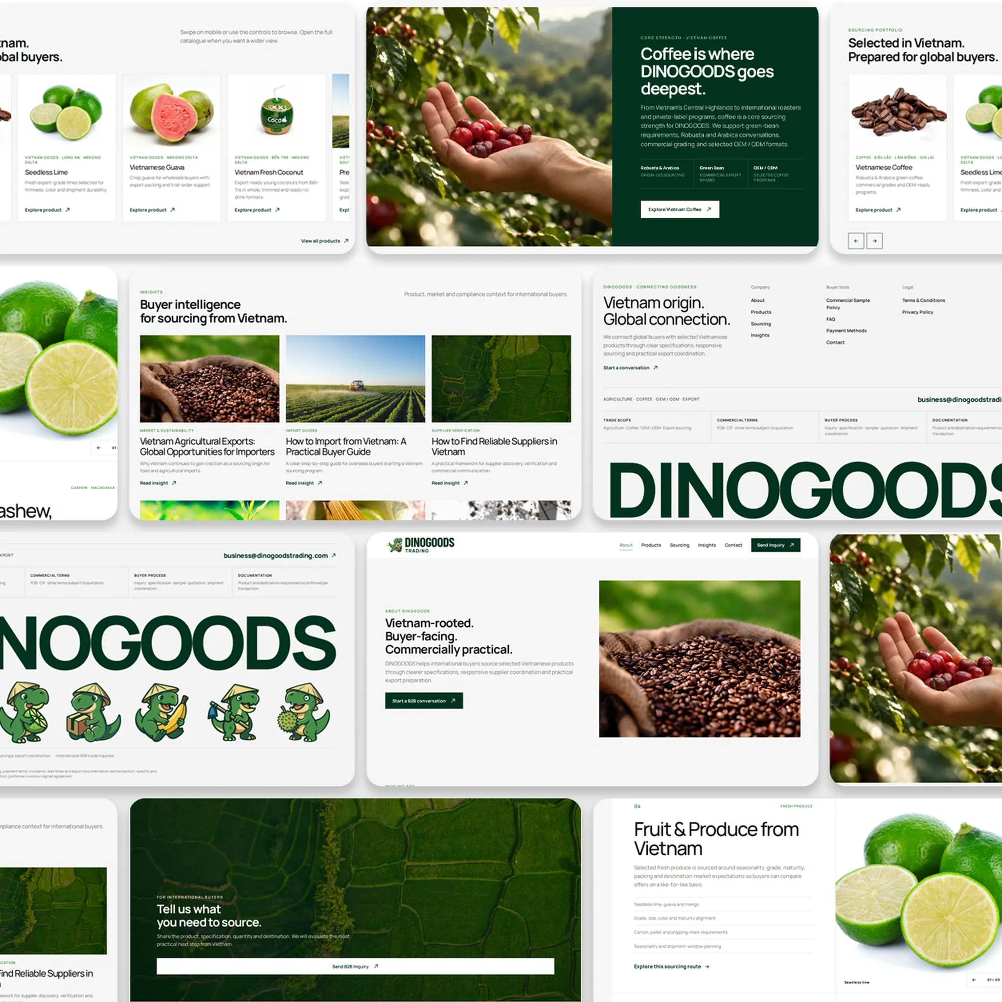 DINOGOODS Trading — Corporate Export Website — Corporate website system / full digital case study