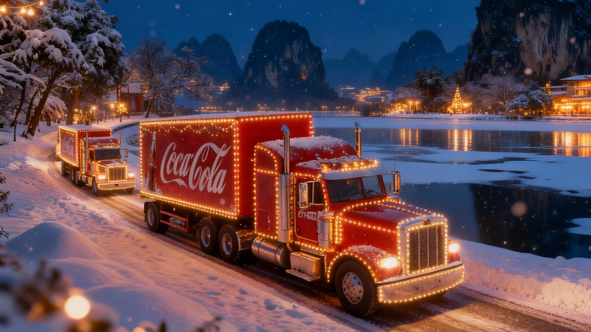 Coca-Cola — Christmas in a Snowy Vietnam — Golden Bridge convoy