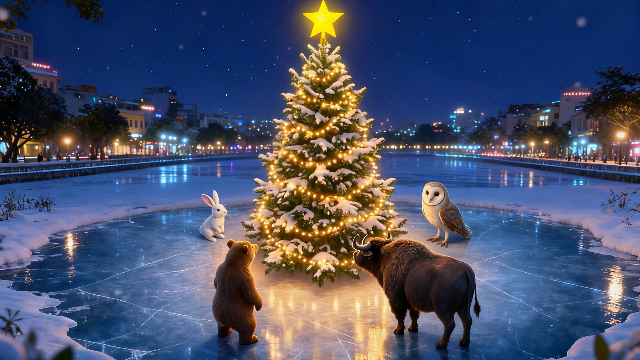 Coca-Cola — Christmas in a Snowy Vietnam — Rabbits watching the convoy
